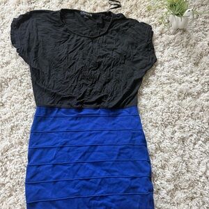 Forever 21 Black and blue cocktail going out evening dress